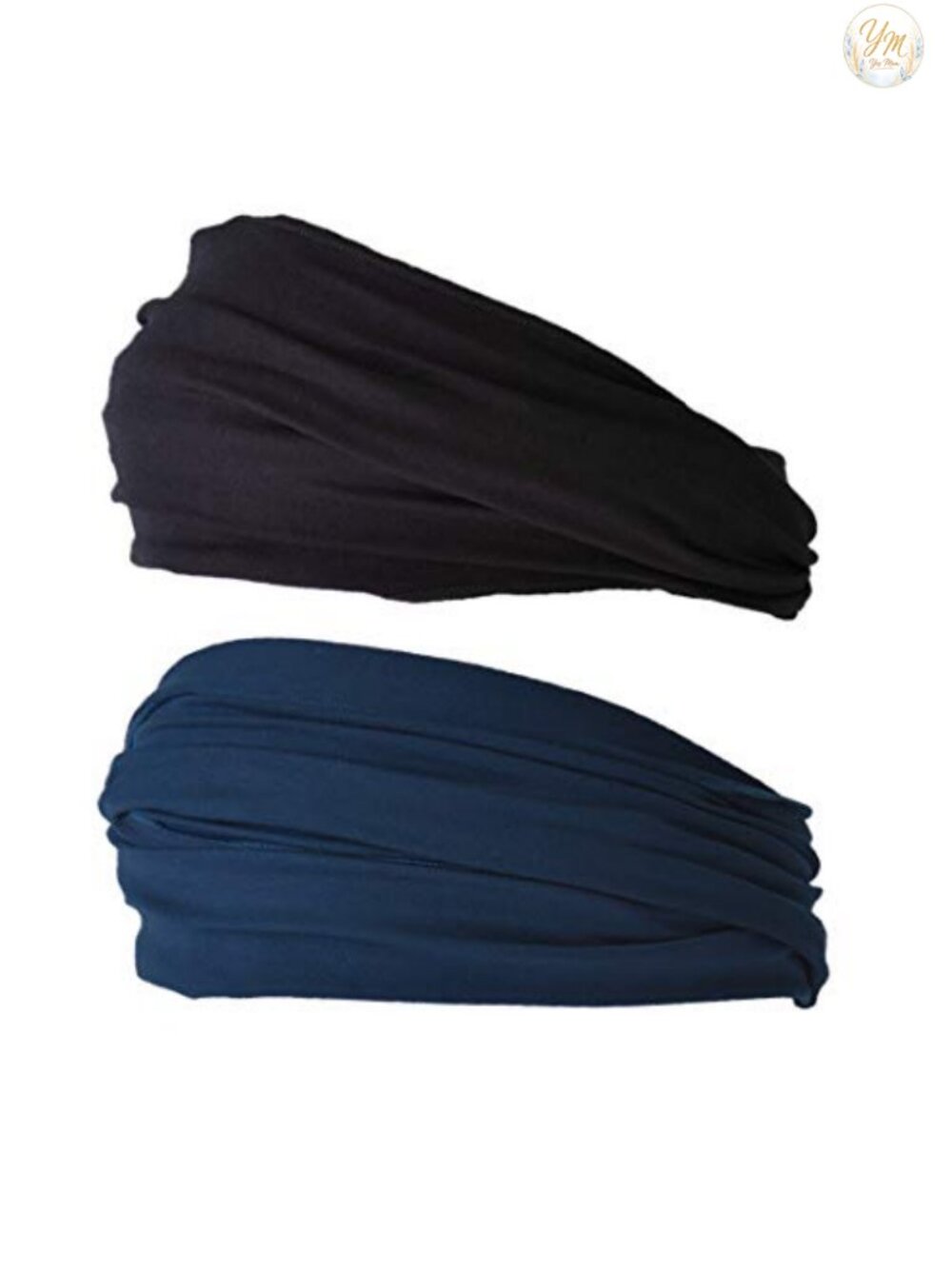 Unisex Elastic Head Wrap Headbands Stretch Fit Sport Sweatbands 2-Pack